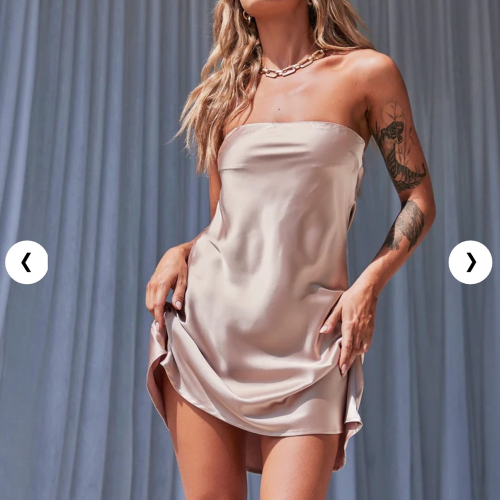 Barbie Mini Dress in Champagne